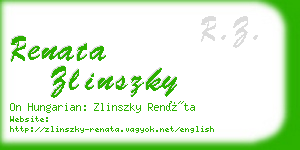 renata zlinszky business card